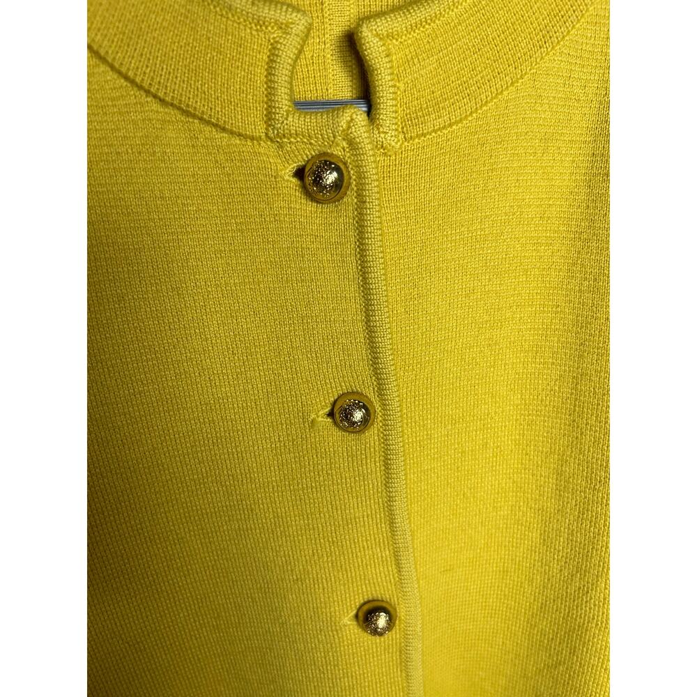 Talbots Yellow Button-Front Knit Cardigan - Picture 13 of 13